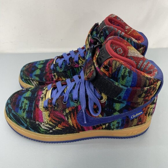Nike Pendleton Wool Air Force 1 One NikeID Sneakers Aztec Colorful Mens 6.5 - Picture 7 of 16